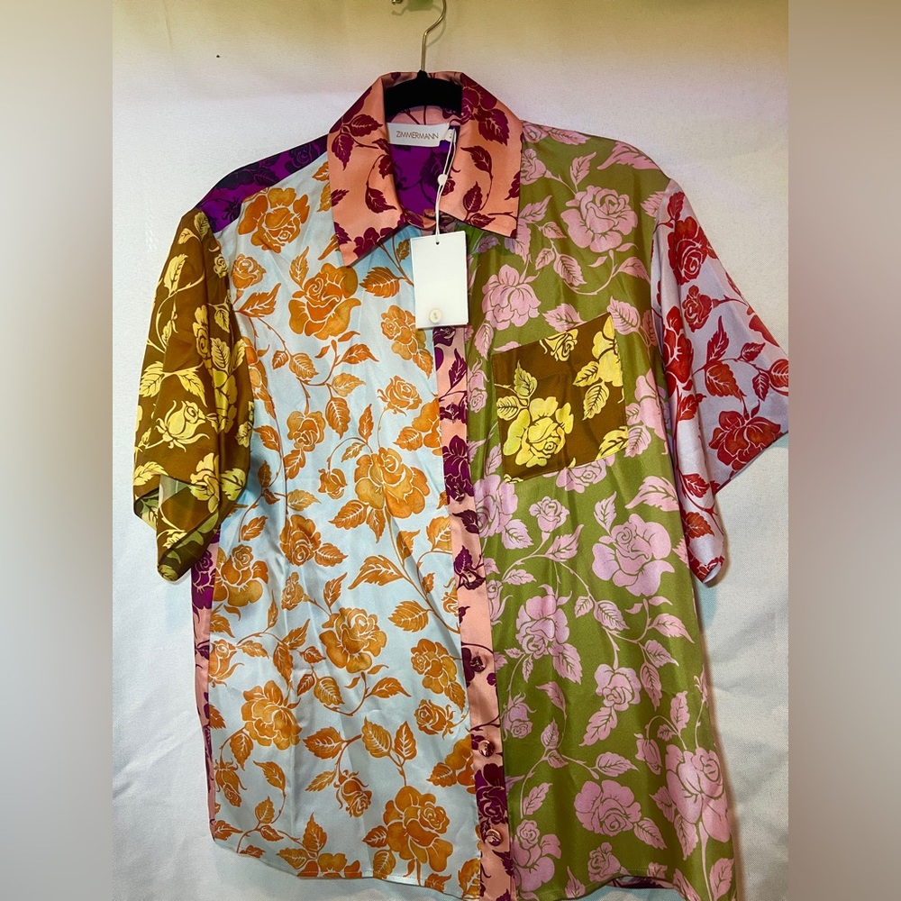 Zimmermann Floral Button Down Shirt